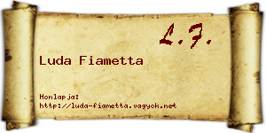 Luda Fiametta névjegykártya